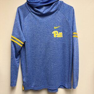 Nike Pitt Panthers Long Sleeve Shirt Mens Medium Blue Pittsburgh Stretchy